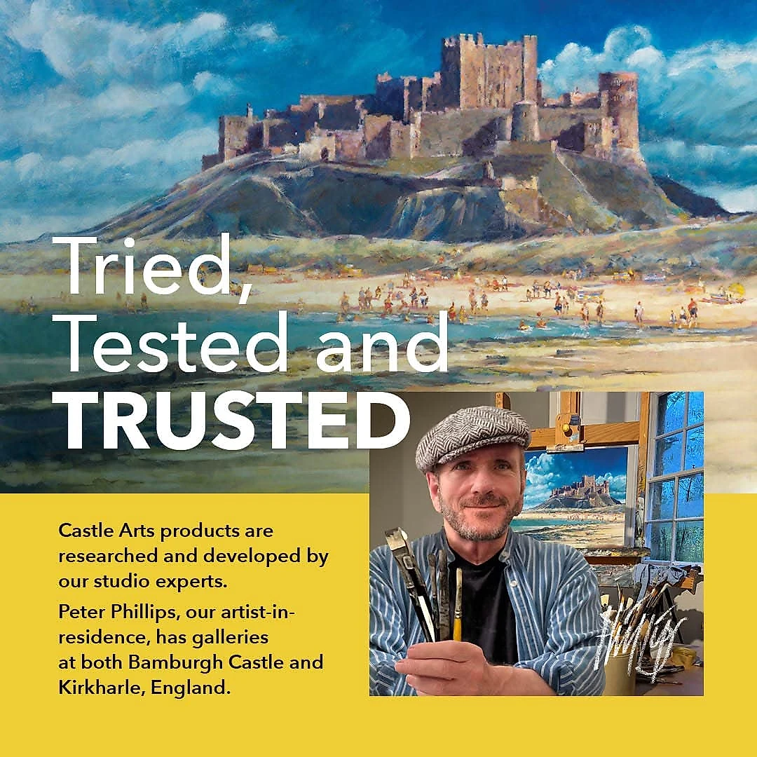 Castle Art Supplies Kit de Pintura Profissional com Estojo de Transporte 72 Peças
