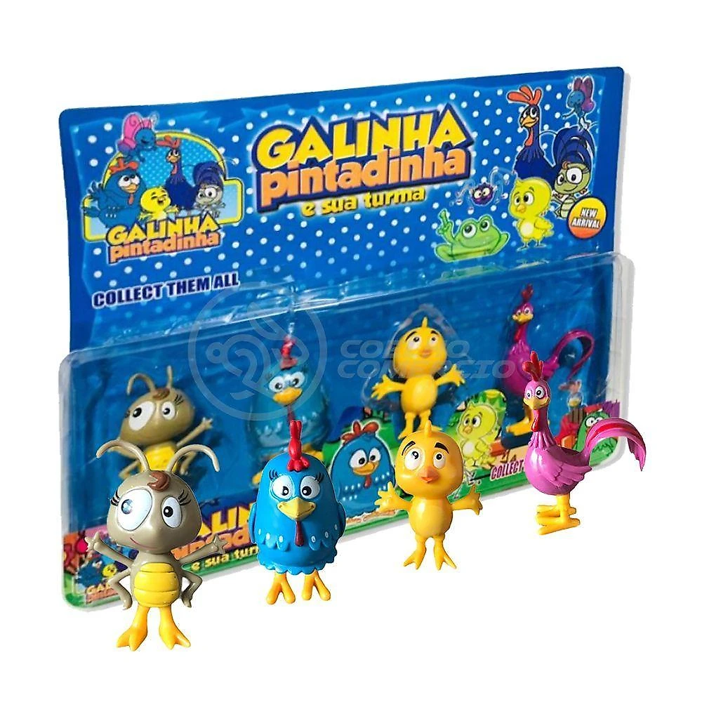 Kit 4 Bonecos Galinha Pintadinha E Sua Turma
