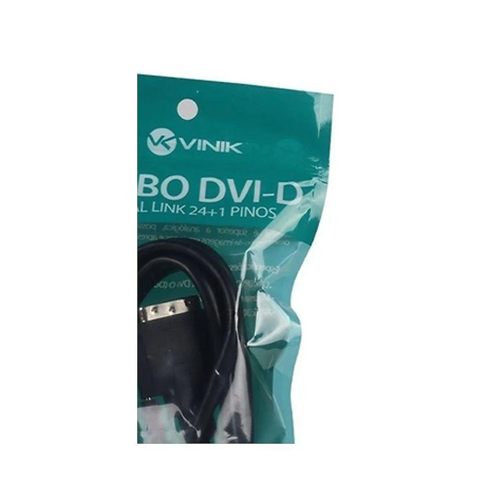 Cabo DVI-D 24+1 Pinos Dual Link 2M PVC Emborrachado Preto Vinik