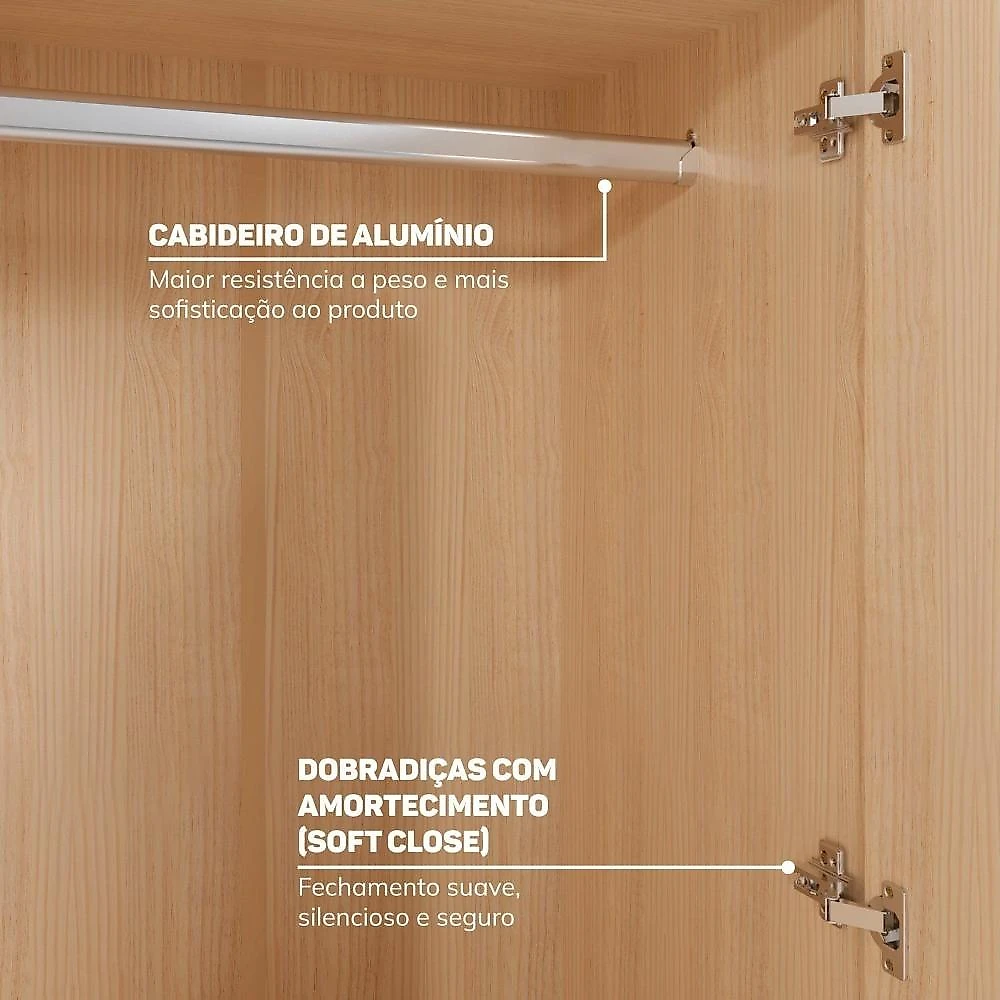 Bicama Alta com Guarda Roupa e Nichos Artsy Casatema MadeiraOriginals Natural/Verde