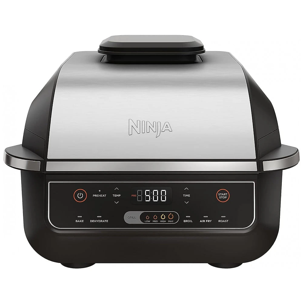Fritadeira Elétrica AirFryer 6 em 1 com Painel de Controle Digital e Grill Interno, 110v, NINJA EG201, Preto