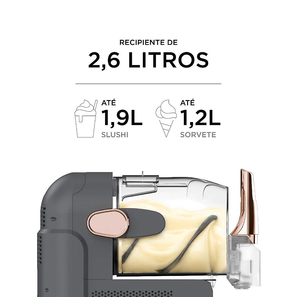 Máquina de Sorvete EOS 2 em 1 2,6 Litros Ice Frozen Slushi EMGF30 220V
