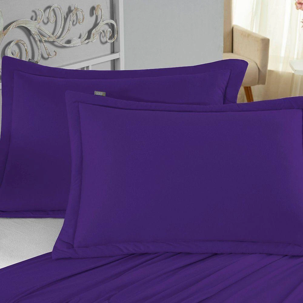 Porta Travesseiro Matelado Nobre 2 Peças Malha 100% Algodão - Roxo