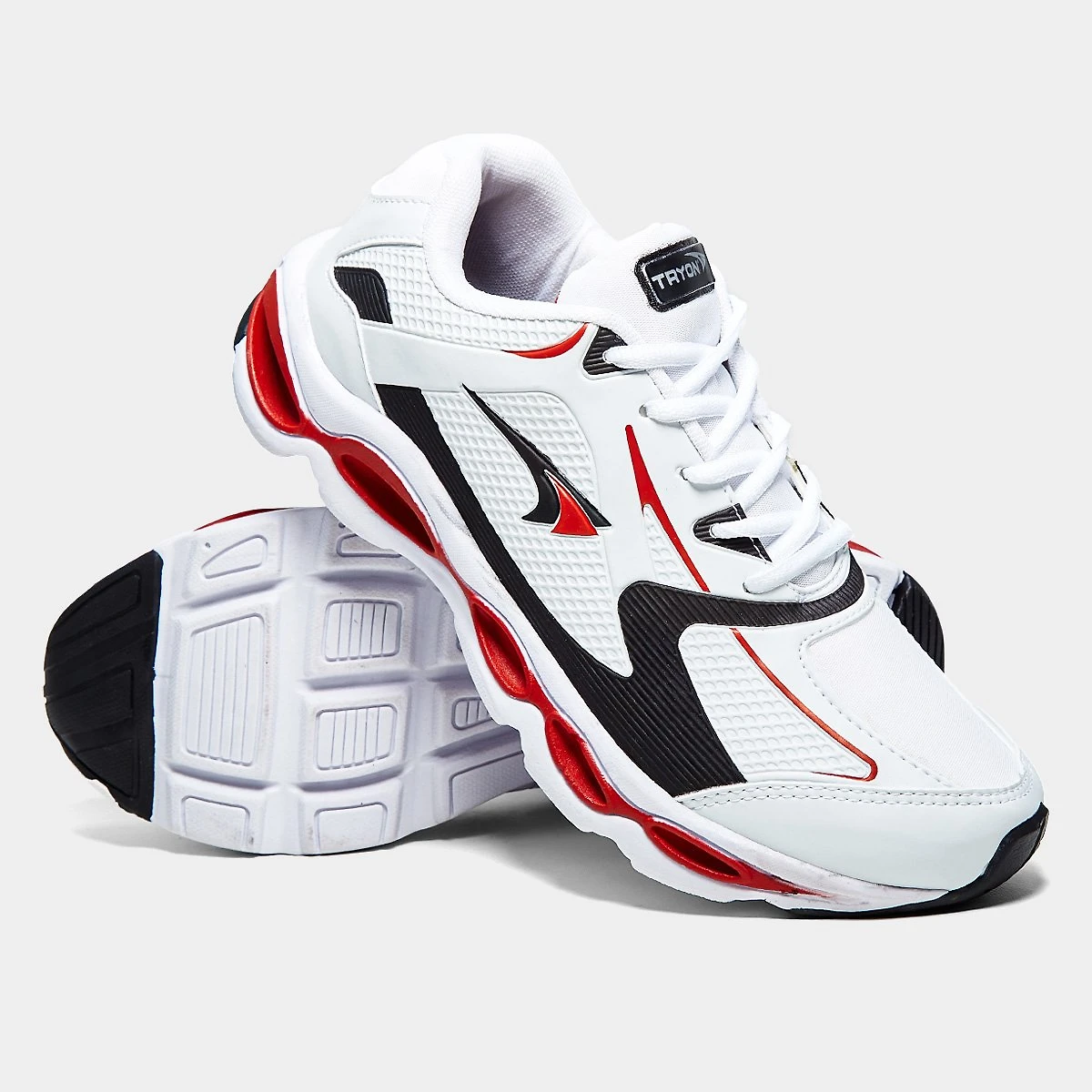 Miniatura Tênis Tryon Impacto Masculino Branco+Vermelho - 34
