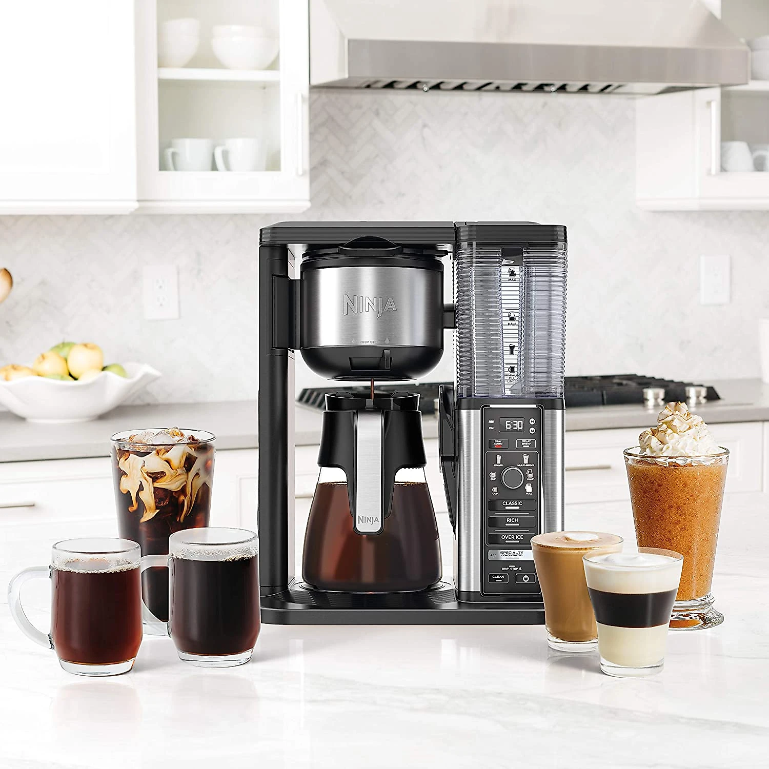 Ninja Specialty Coffee Maker with 50 Oz Glass Carafe Black and Stainless Steel Finish