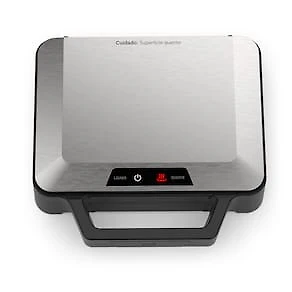 Miniatura Sanduicheira Oster OSAN500 1000W Chapas Antiaderentes Alça Isotérmica Porta-fio Inox 220V