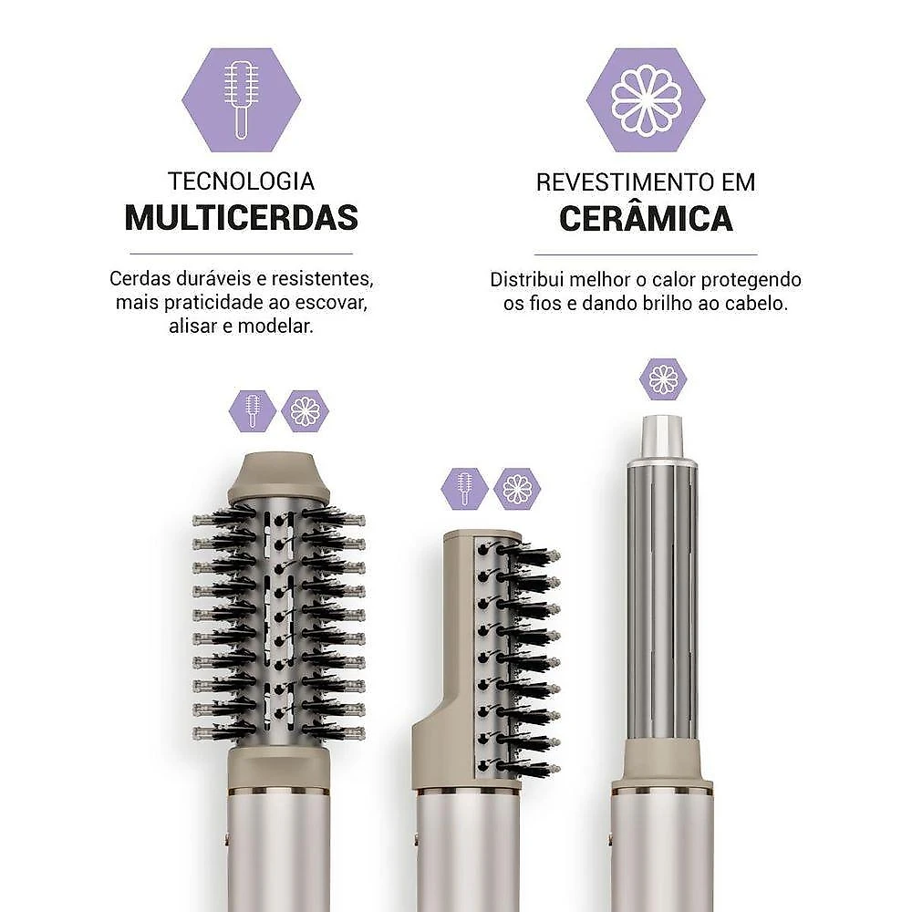 Secador De Cabelos Philco 4 Em 1 Dobrável Motor BLDC PSC3500 220V