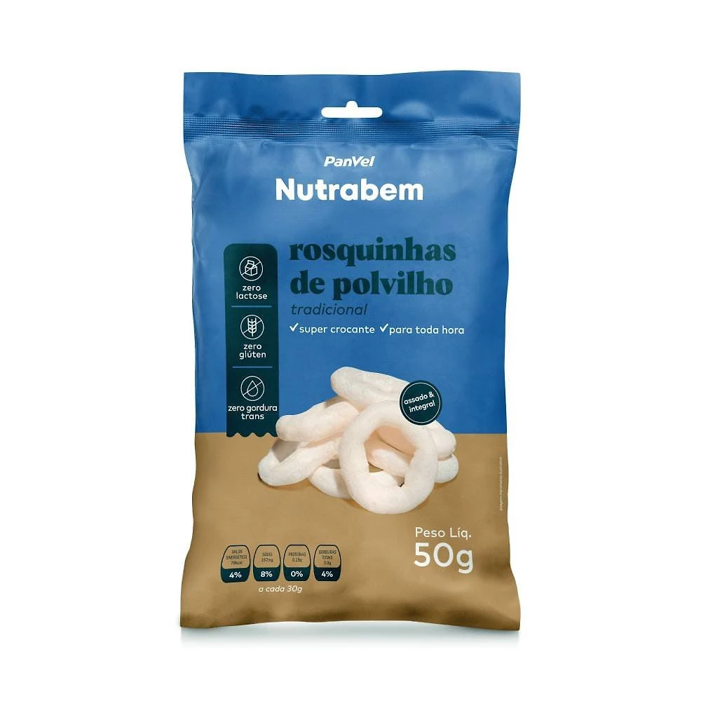 Biscoito Polvilho Tradicional Panvel Nutrabem 50g