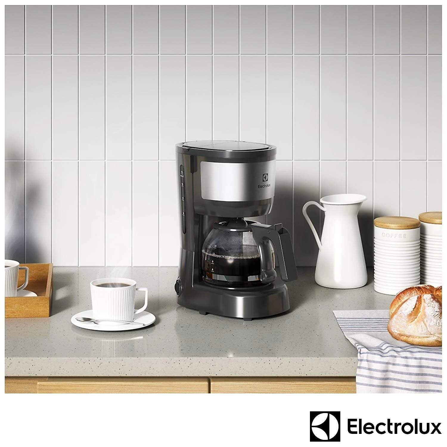 Cafeteira Elétrica Electrolux Efficient Granite Gray para Café em Pó - ECM10 110
