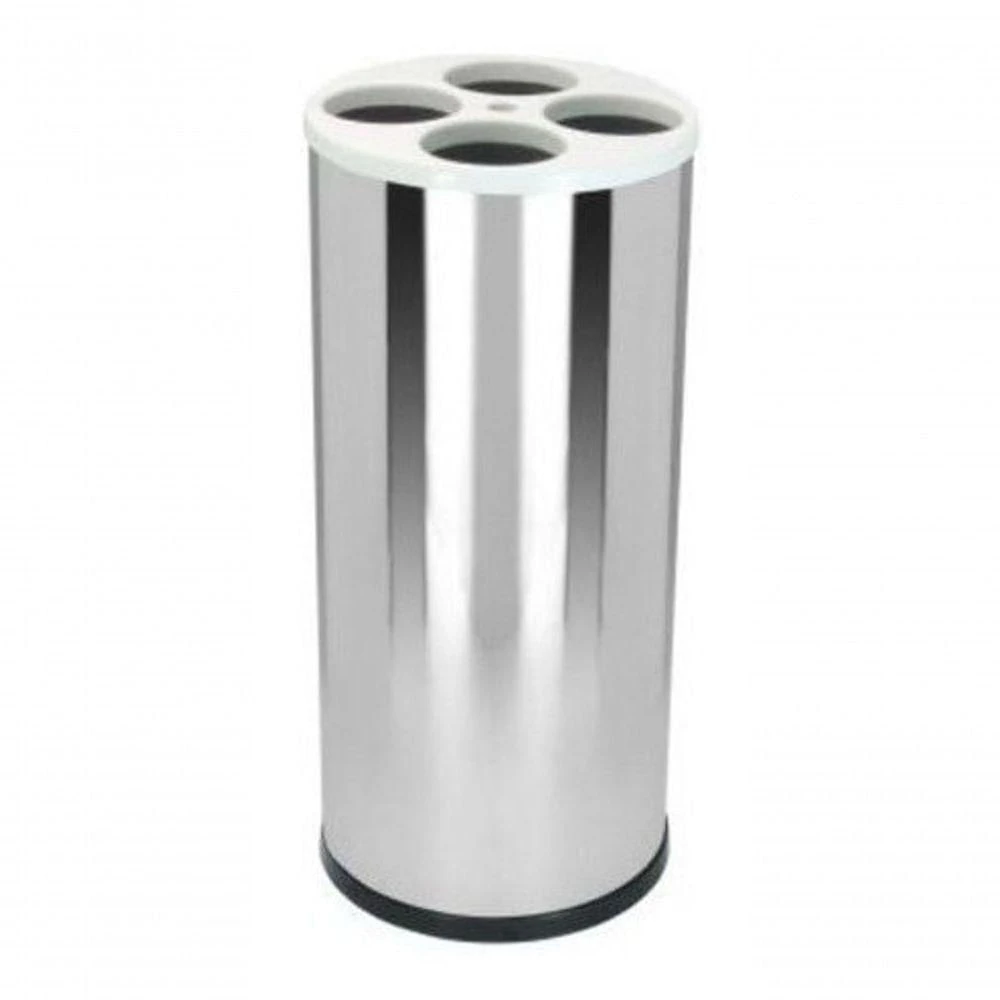 Lixeira de Copo Plástico Aço Inox com Tampa Plástica Inox Higipack