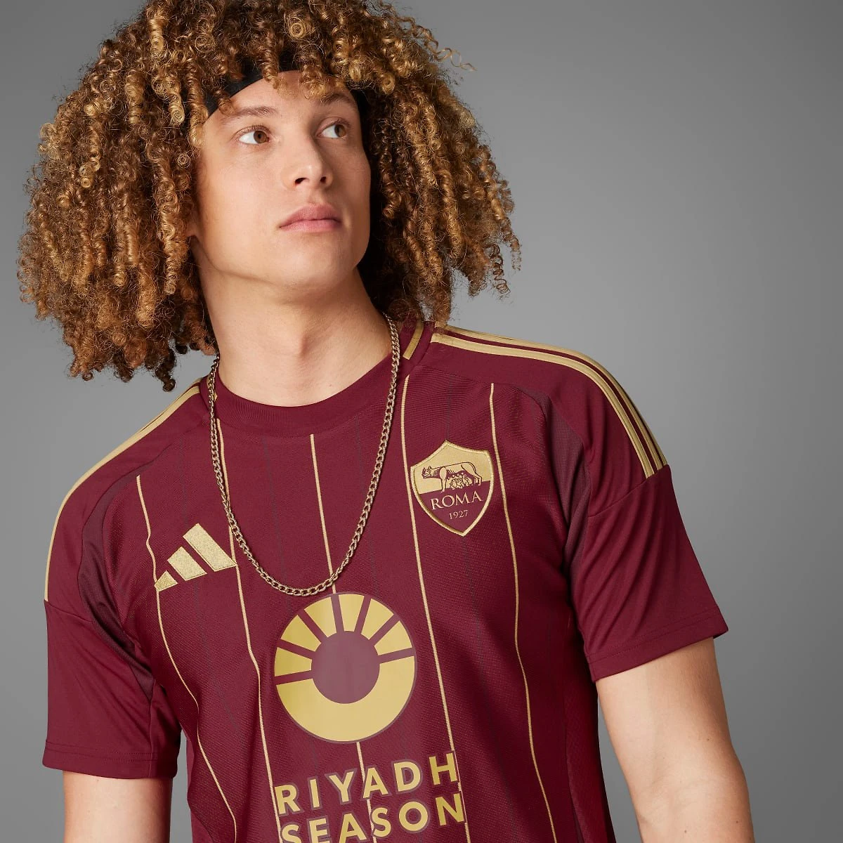 Miniatura Camisa Roma Adidas Torcedor Home 24/25 s/n° Masculina Vermelho - EGG