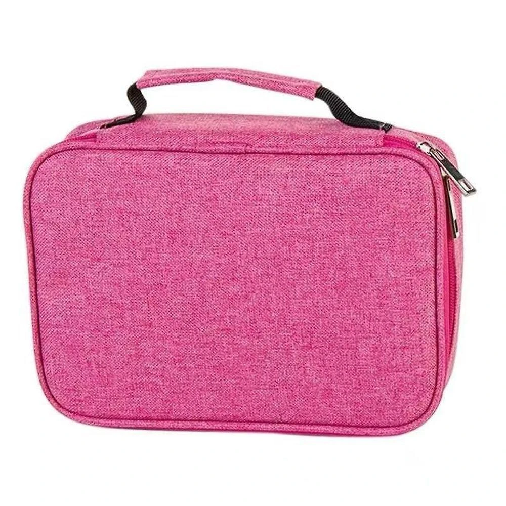 Estojo Escolar OEM de Nylon Tático com Divisórias 1 Unidade Rosa