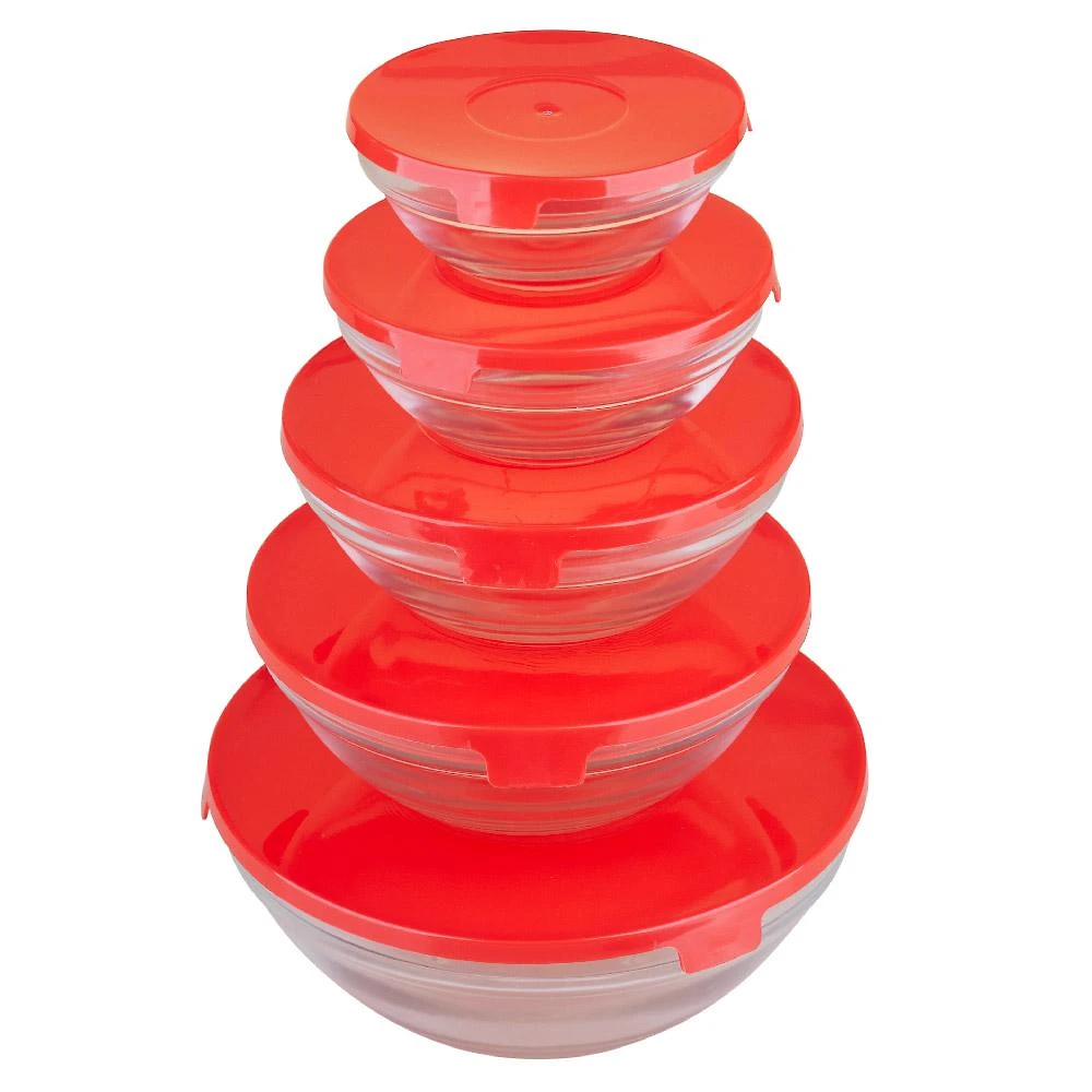 Miniatura Conjunto 5 Potes de Vidro Cazza Classic