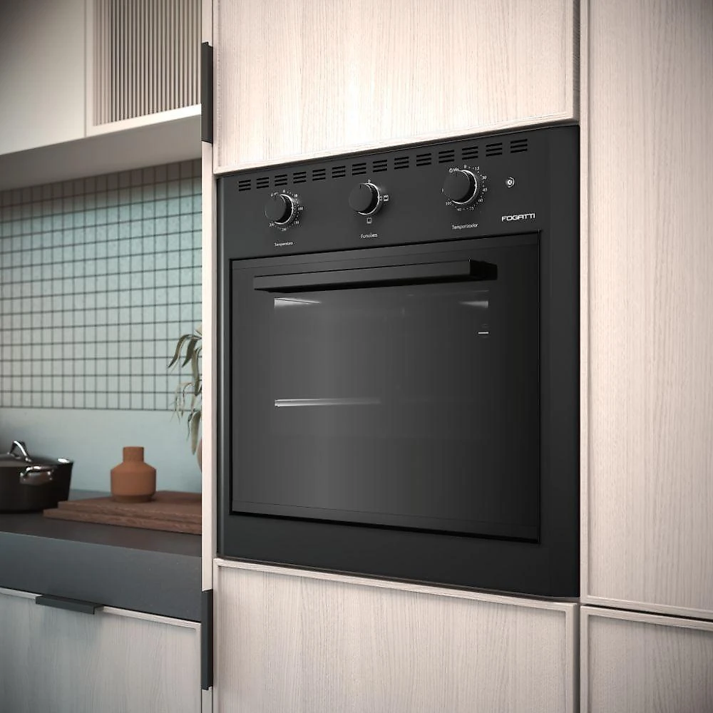 Forno Elétrico de Embutir Fogatti E60 60L 1750W Grill Preto 110V