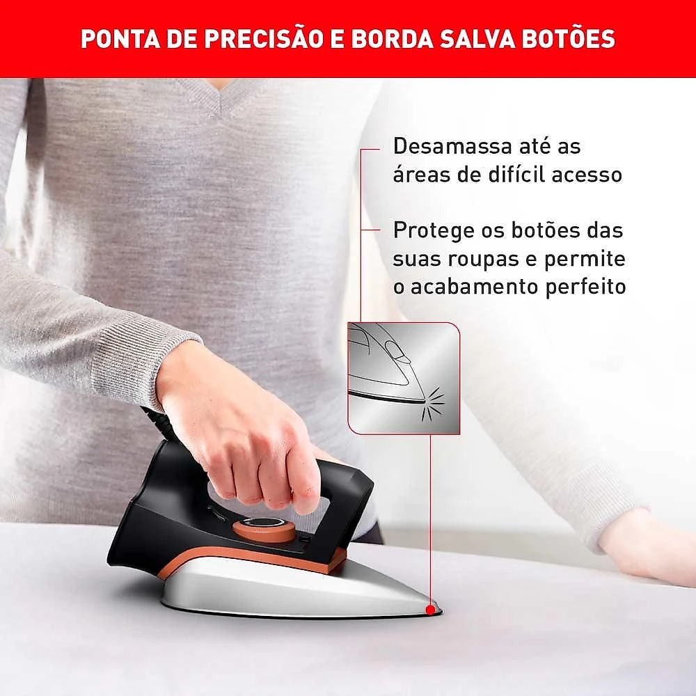 Ferro de Passar à Seco Drygliss FS31 Arno Preto 220V 220V