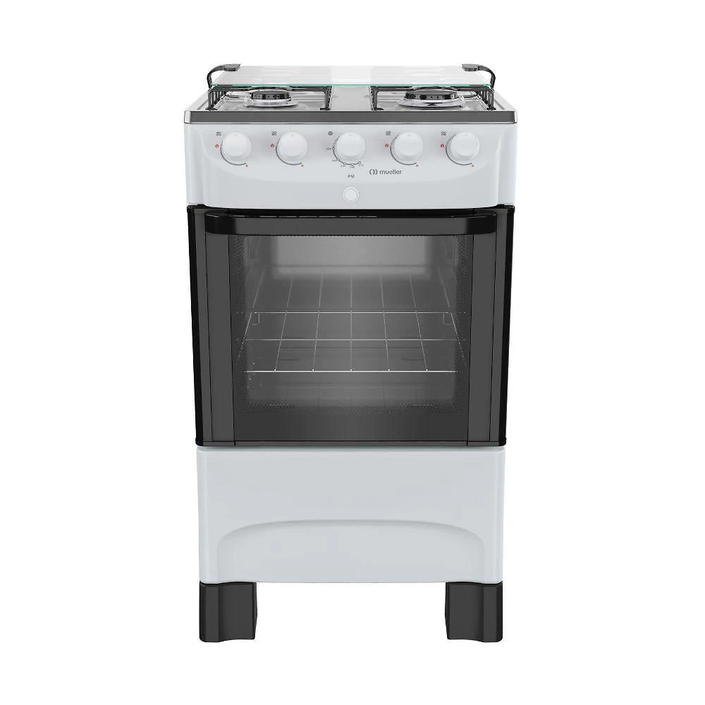 Fogao 4bcs Mesa Inox Mfi4bb Mueller Branco Bivolt