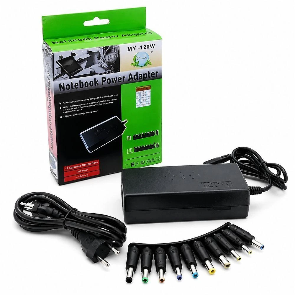 Fonte Universal Notebook 120W Saída Ajustável 12V a 24V com 8 Conectores MDM