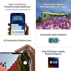 Apple iPhone 16 128GB 6,1" 48MP Verde-Acinzentado