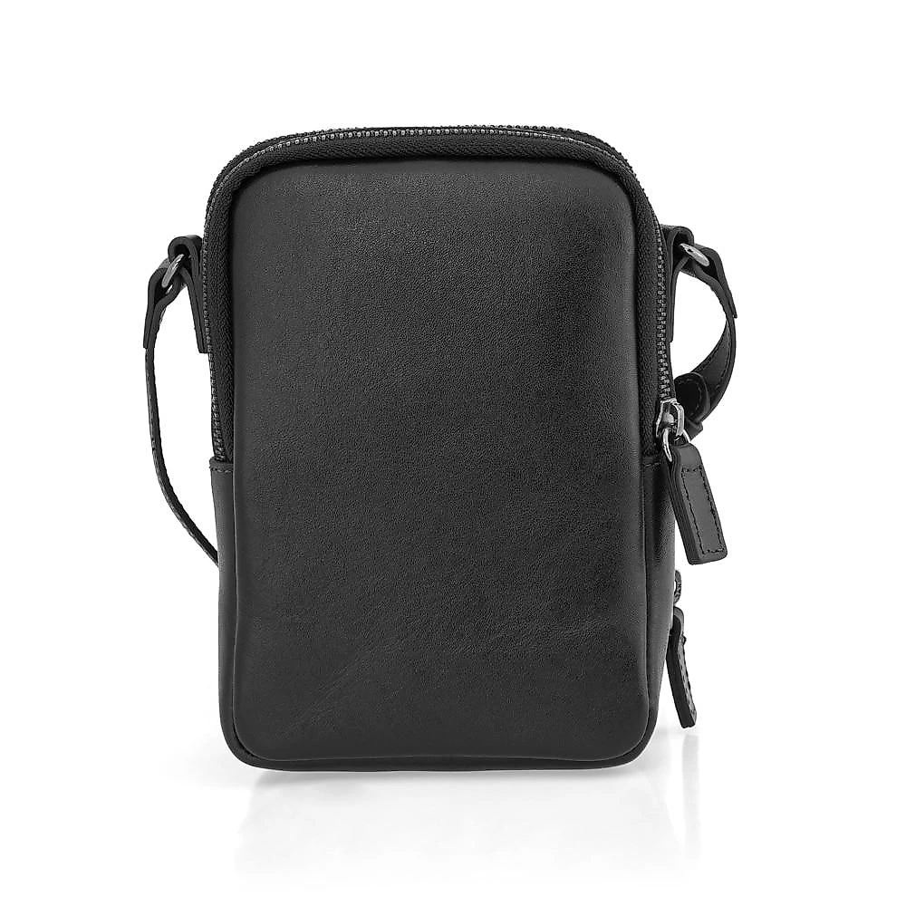 Bolsa de Couro Transversal, Rafa Originais iPlace, Preta