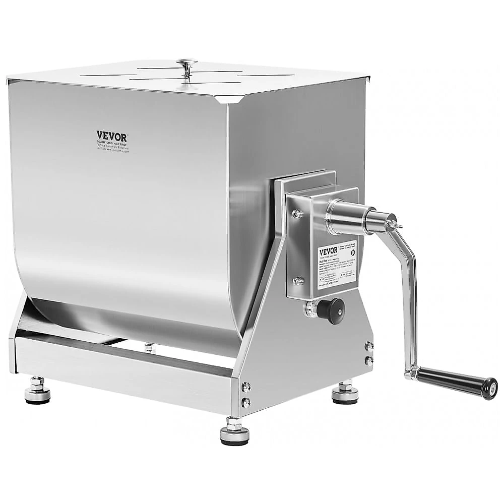 Misturador Manual de Carne VEVOR BX-30T 30L Inox Basculante Palhetas Removíveis