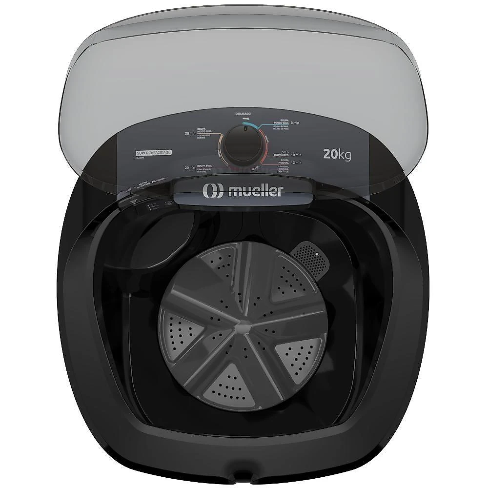 Tanquinho De Lavar Roupa Mueller 20 Kg Semiautomático MLT20B Preto 110V