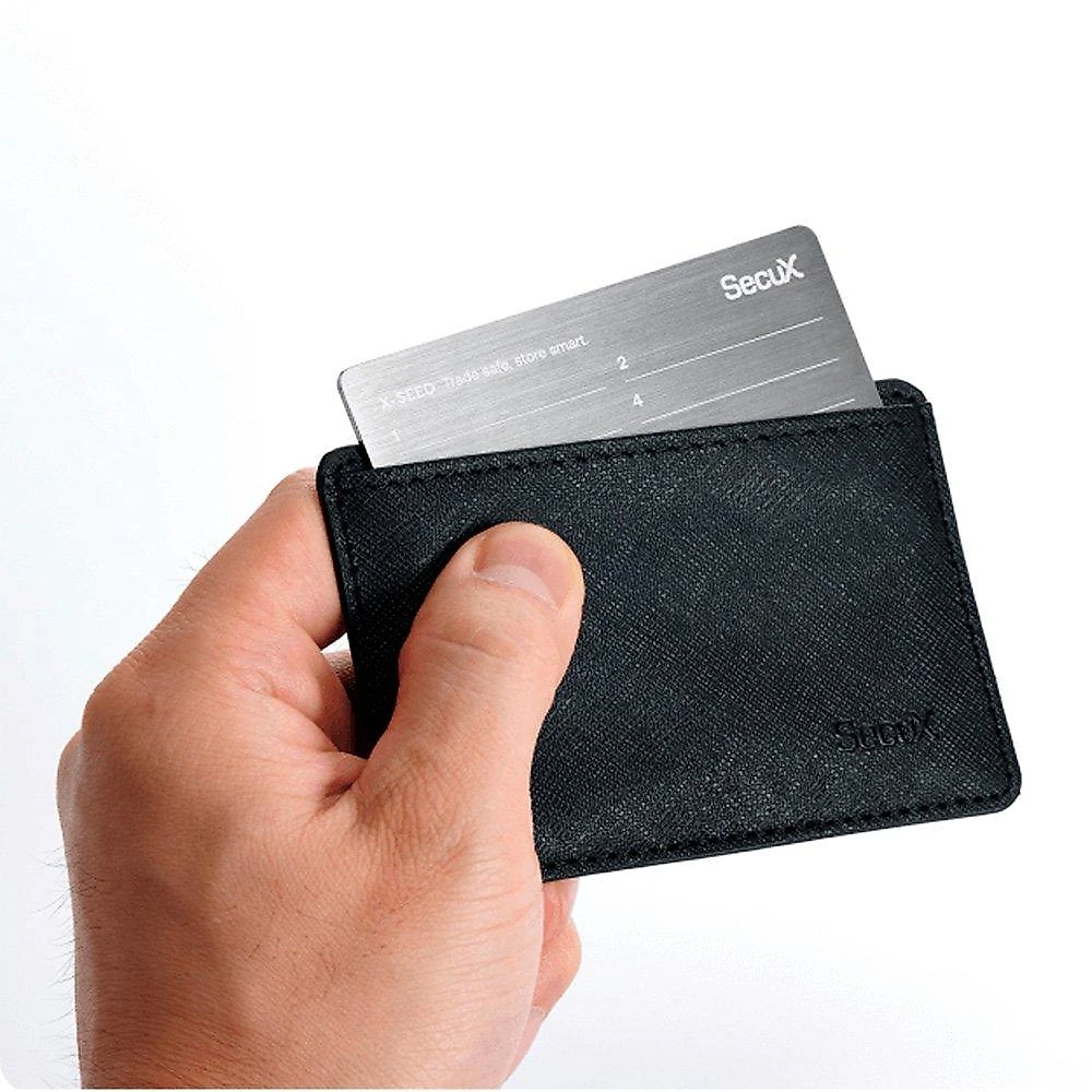 Placa de Recuperação SecuX X-SEED PLUS, Alumínio Aeroespacial, Backup de 24 Palavras, Resistente a Fogo e Água, Prata - 98-100-000200
