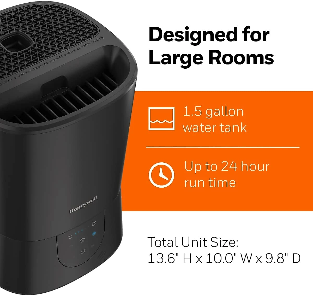 Honeywell Umidificador Ultrassônico Portátil 15L até 24H 11 0V Preto