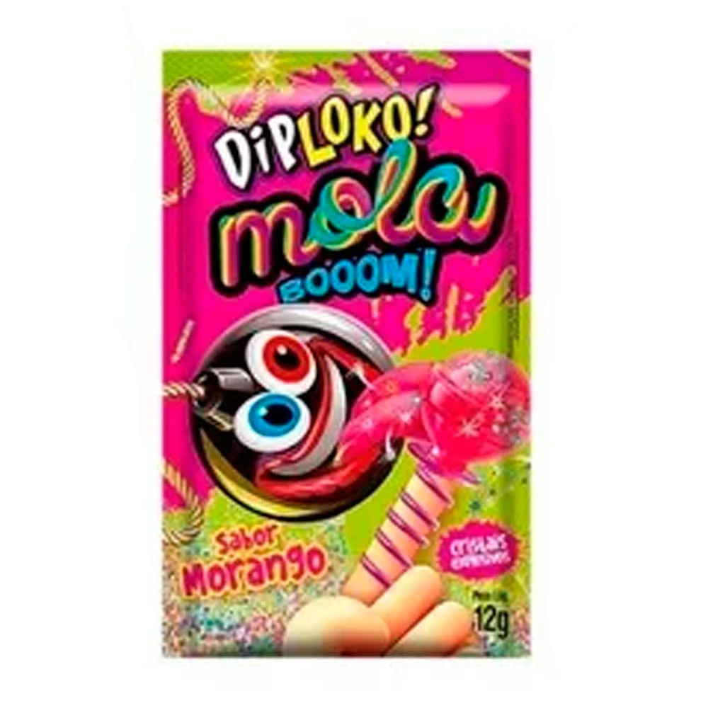 Pirulito DipLoko Mola Booom Sabores Sortidos 12g