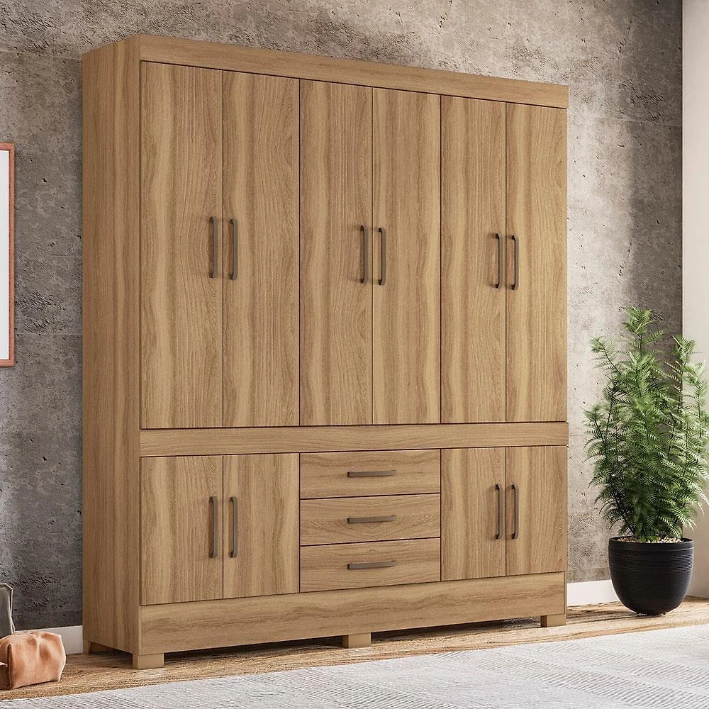 Guarda-roupa demóbile new murano com 10 portas e 3 gavetas