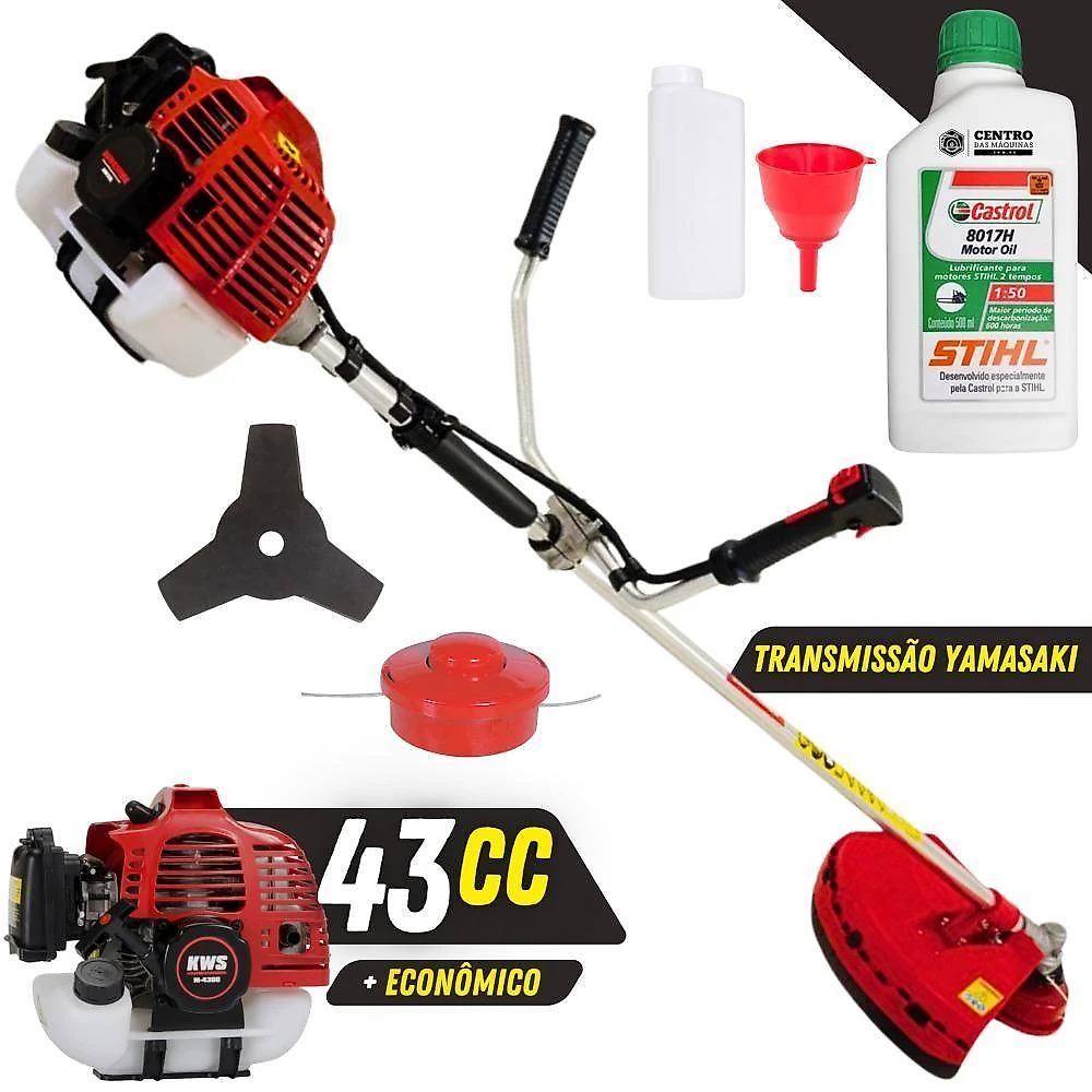 Roçadeira Kawashima Kw43-l 43cc 1,7hp + óleo Stihl 2t