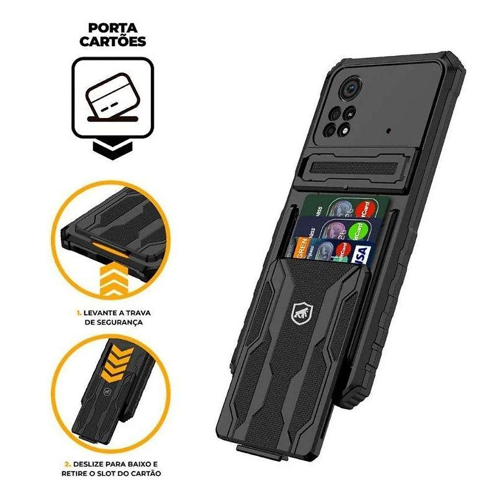 Kit Snap Guardian - Clip + Braçadeira + Capa Para Xiaomi Poco X4 Pro 5g - Gshield