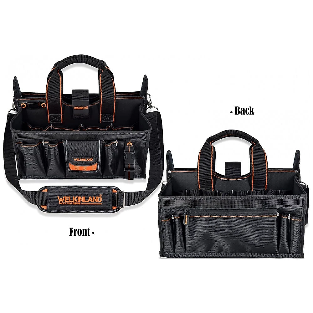 Bolsa de Ferramentas Organizadora com 19 Compartimentos, WELKINLAND, Preto