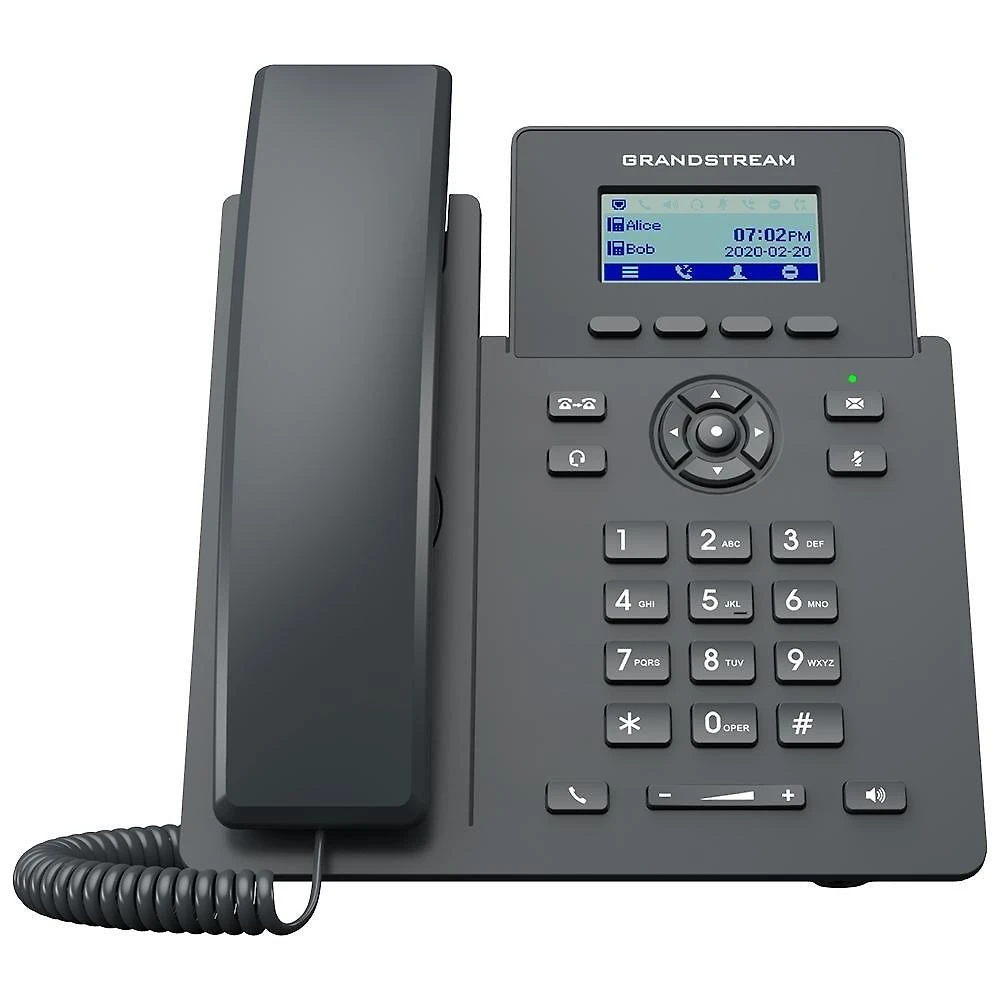 Telefone IP Grandstream, 2 Linhas, Visor LCD, Preto - GRP2601