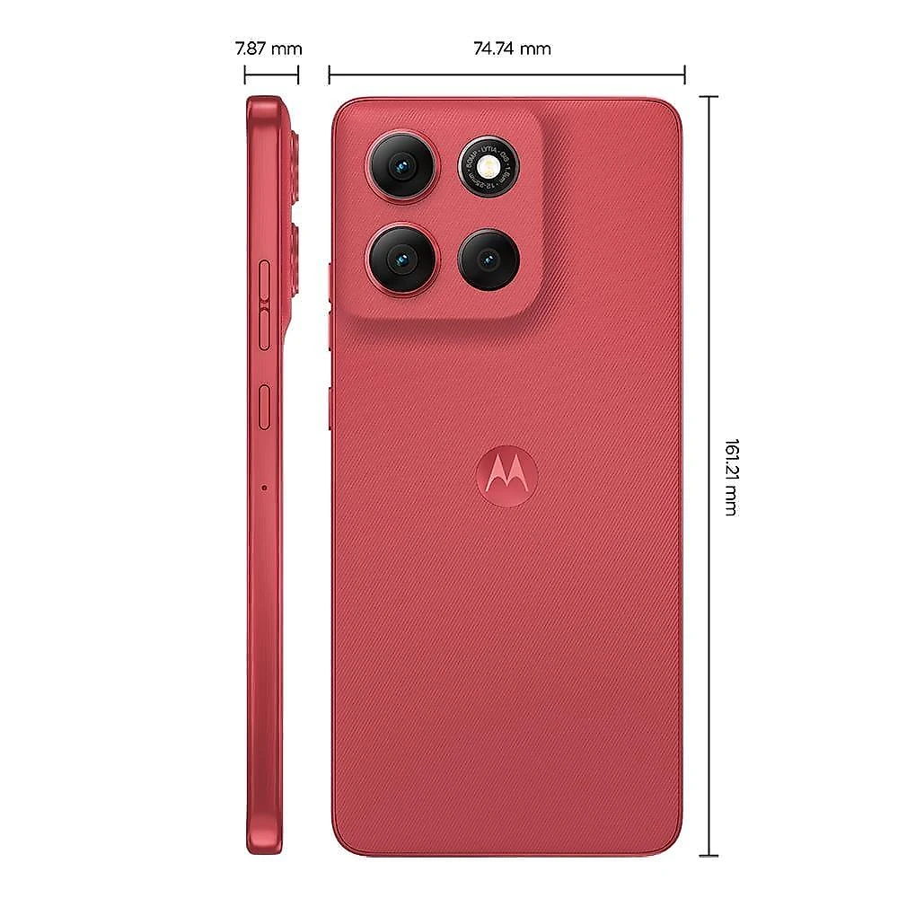 Smartphone motorola moto g86 5g tela 6.7" poled 256gb 8gb ram câmera 50mp 4k ip69 desbloqueado vermelho
