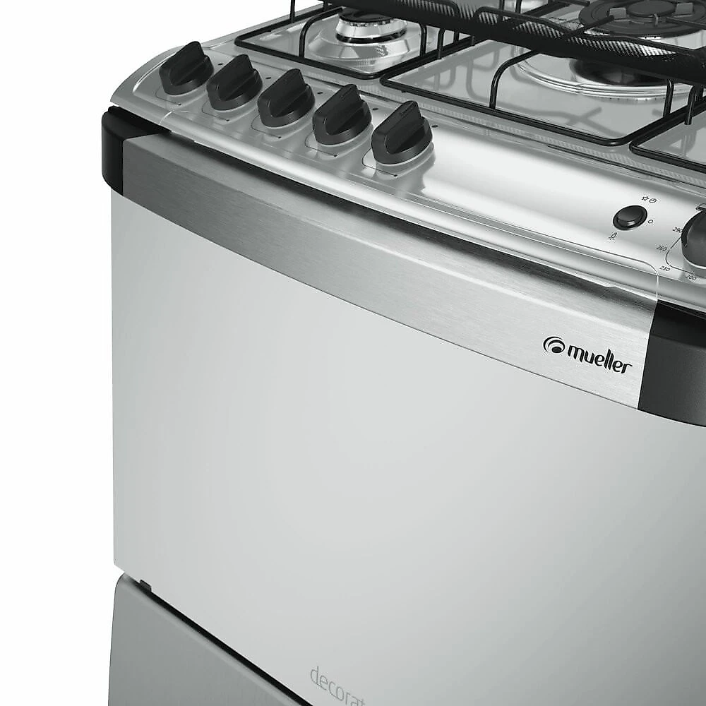 Fogão a Gás de Piso Decorato G3 5 Bocas Mueller Inox - Bivolt