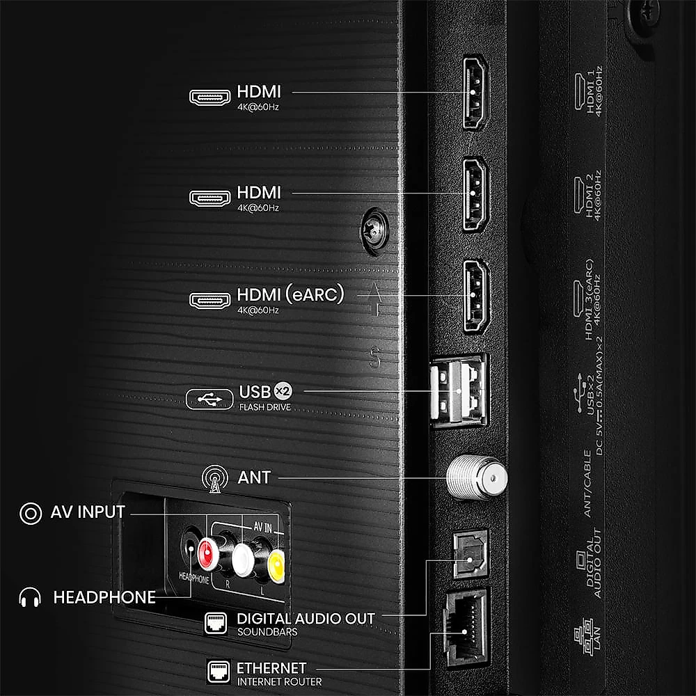 Smart TV QLED 4K Hisense 43" polegadas 43Q6QVV com Processador AI, Dolby Vision Atmos e Compatibilidade Alexa e Google Bivolt