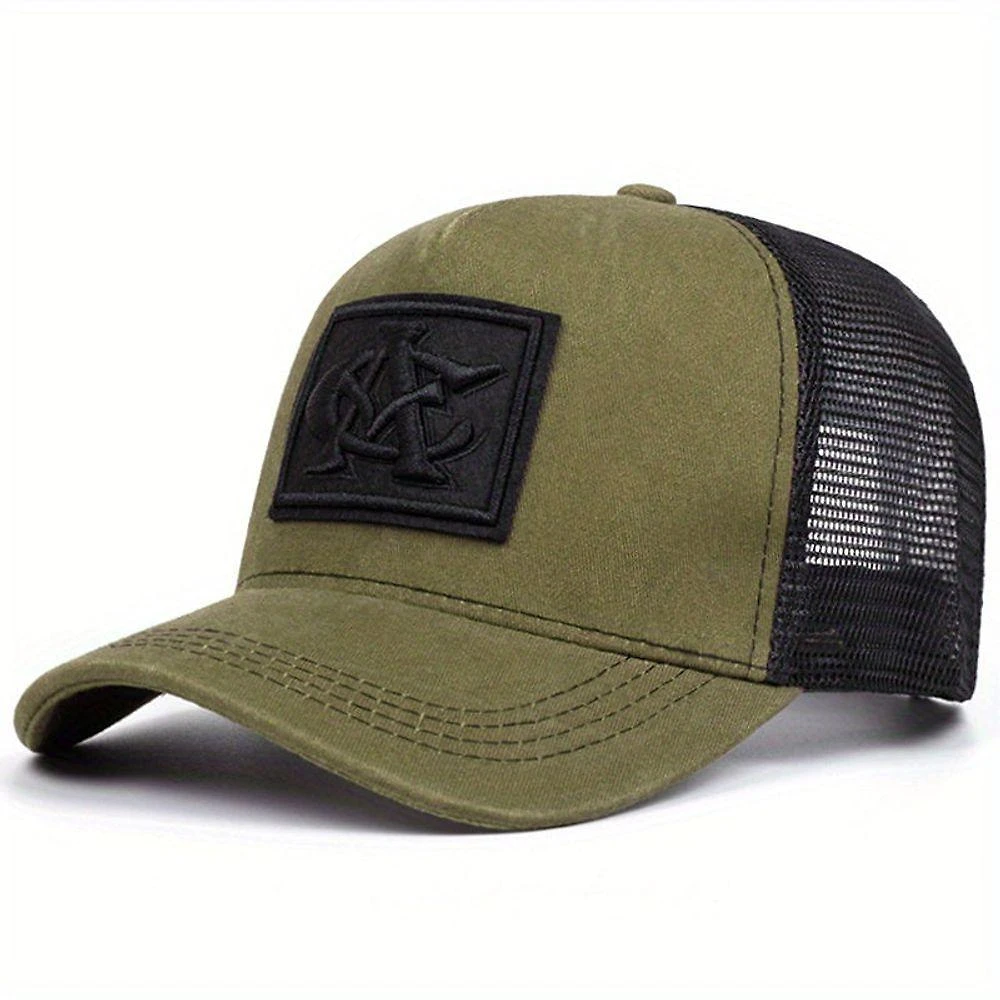 Boné de Baseball Topo Plano Emaús Acessórios Poliéster Verde para Homem