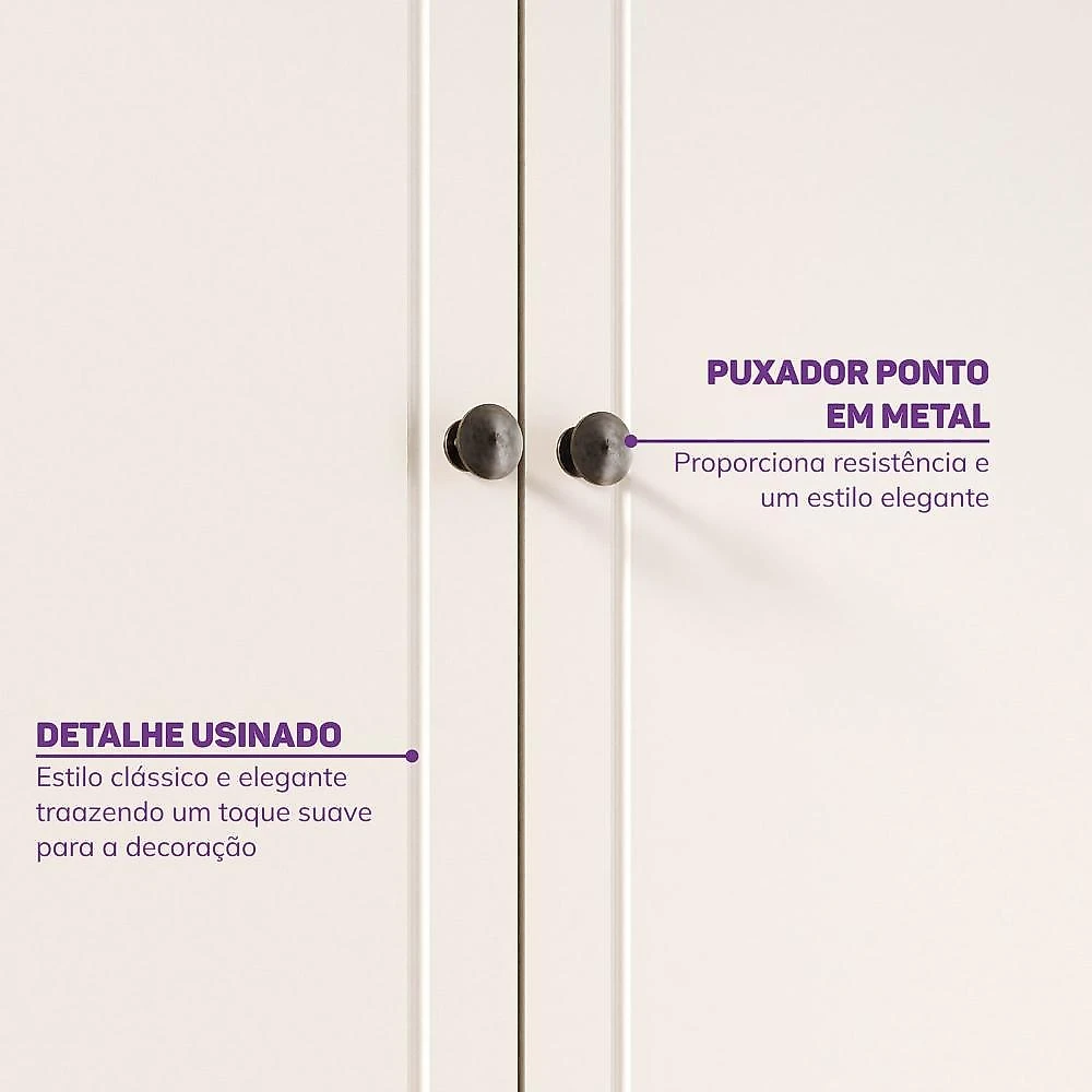 Quarto de Bebê Completo 1 Berço 1 Cômoda e 1 Guarda Roupa Baby Ananda Casatema MadeiraOriginals Quarto de Bebê Completo 1 Berço 1 Cômoda e 1 Guarda Roupa 2 portas Baby Ananda Casatema OffWhite/Mel