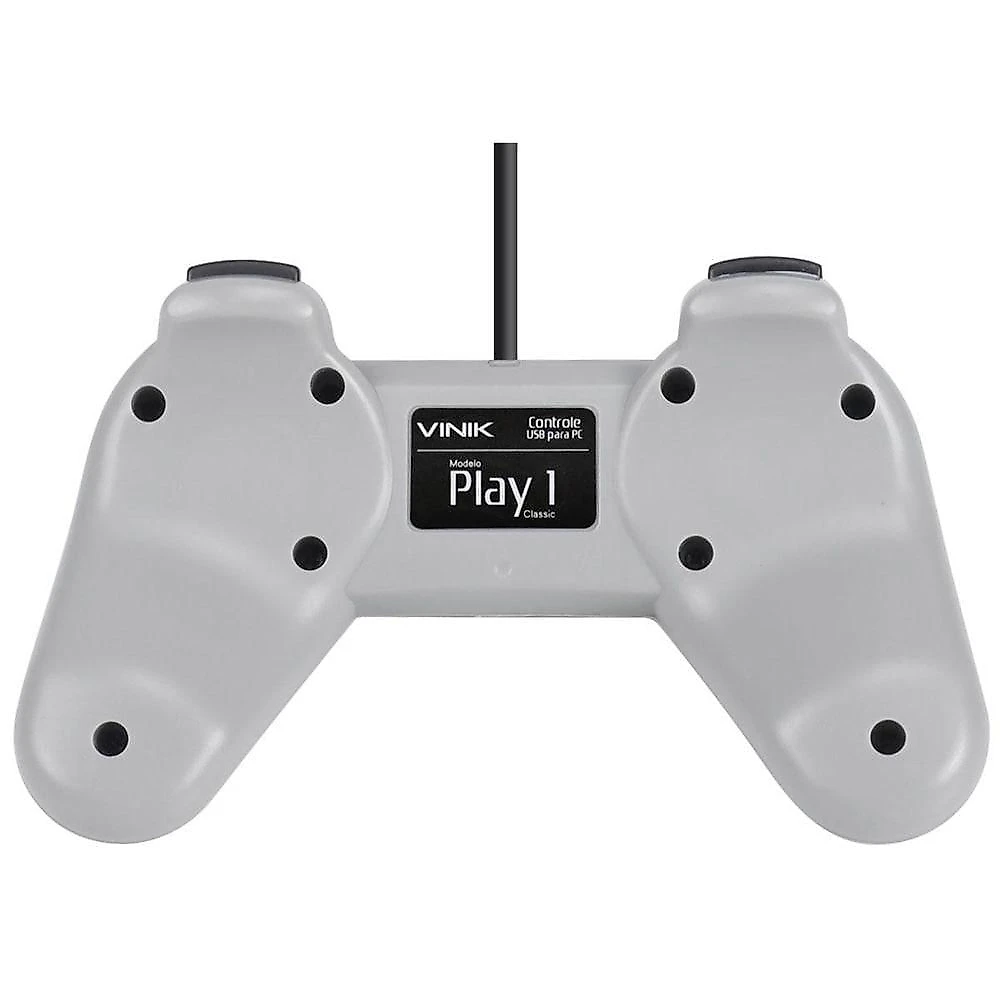 Controle Pc Usb Ps1/playstation 1 Cinza - Retrô - Vinik Play