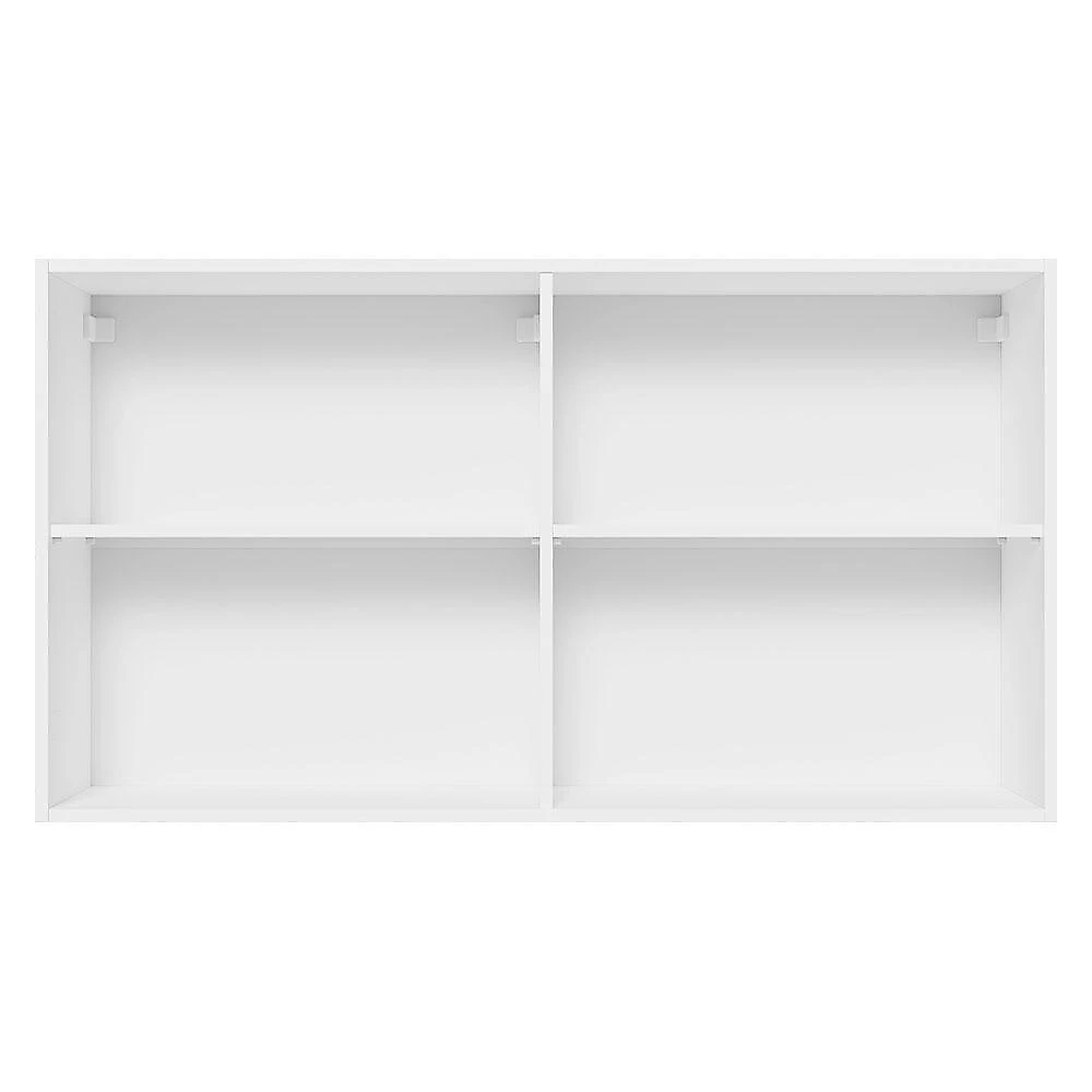 Armário de cozinha aéreo 100% mdf 120 cm 2 portas branco/rustic acordes madesa