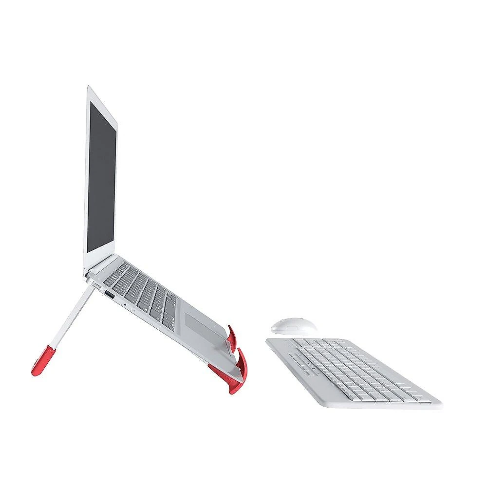 Suporte para Notebook e Tablet Octoo LiteStand Note, Ice Silver e Vermelho - 9567