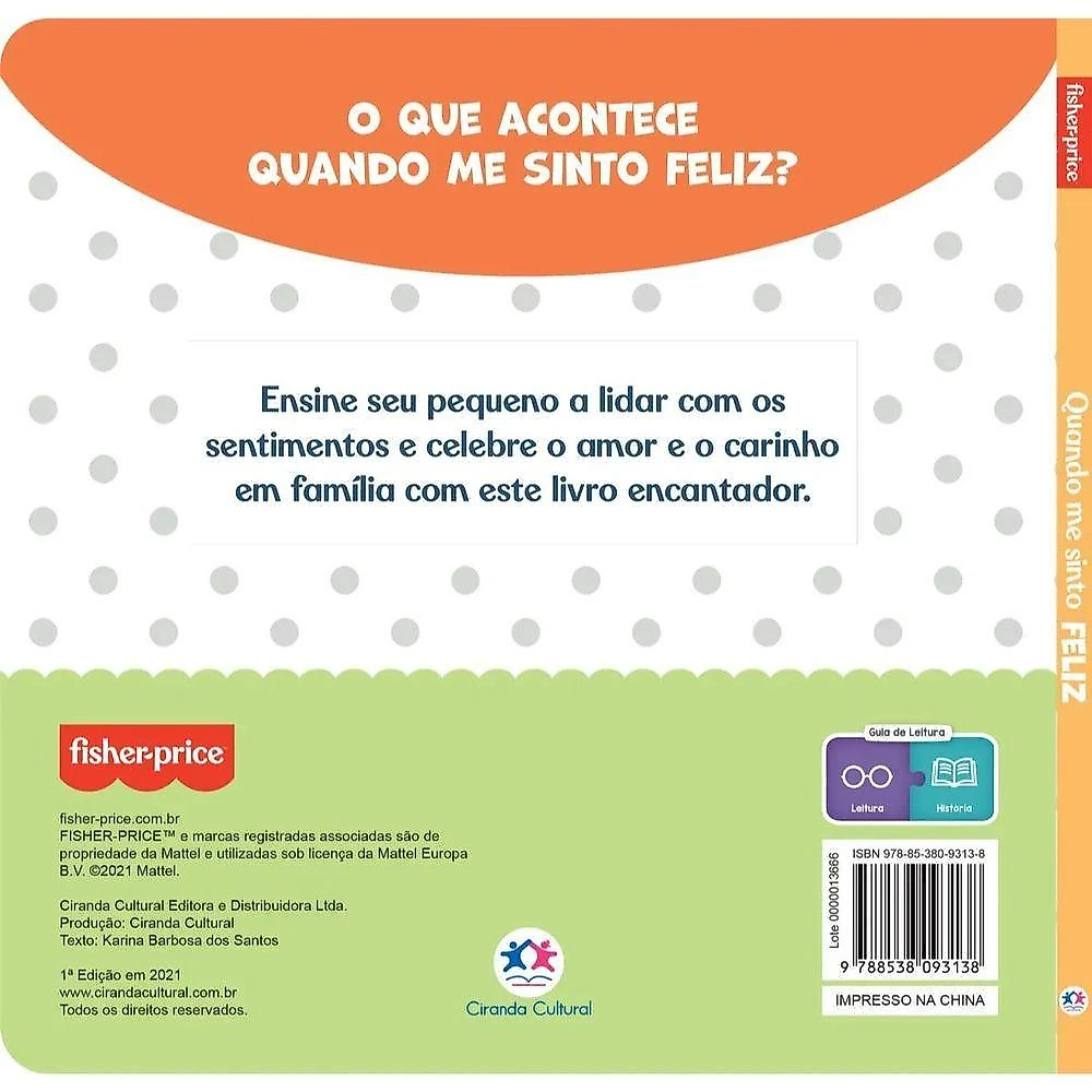 Livro Infantil Fisher Price - Quando Me Sinto: Feliz de Karina Barbosa Cartonado 1ª Edição 2021