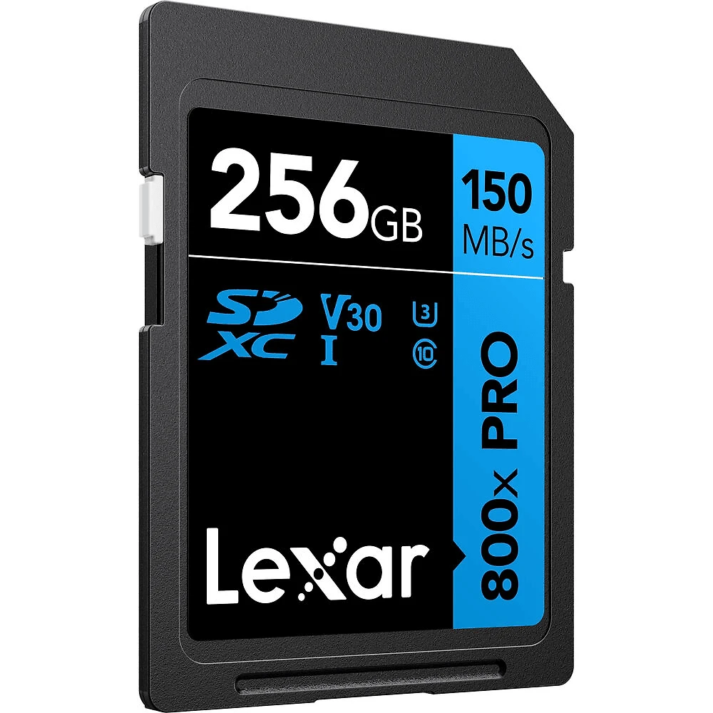 Cartão SDXC 256Gb Lexar Blue Pro 800x 4K 150Mb/s UHS-I V30 U3 Classe 10