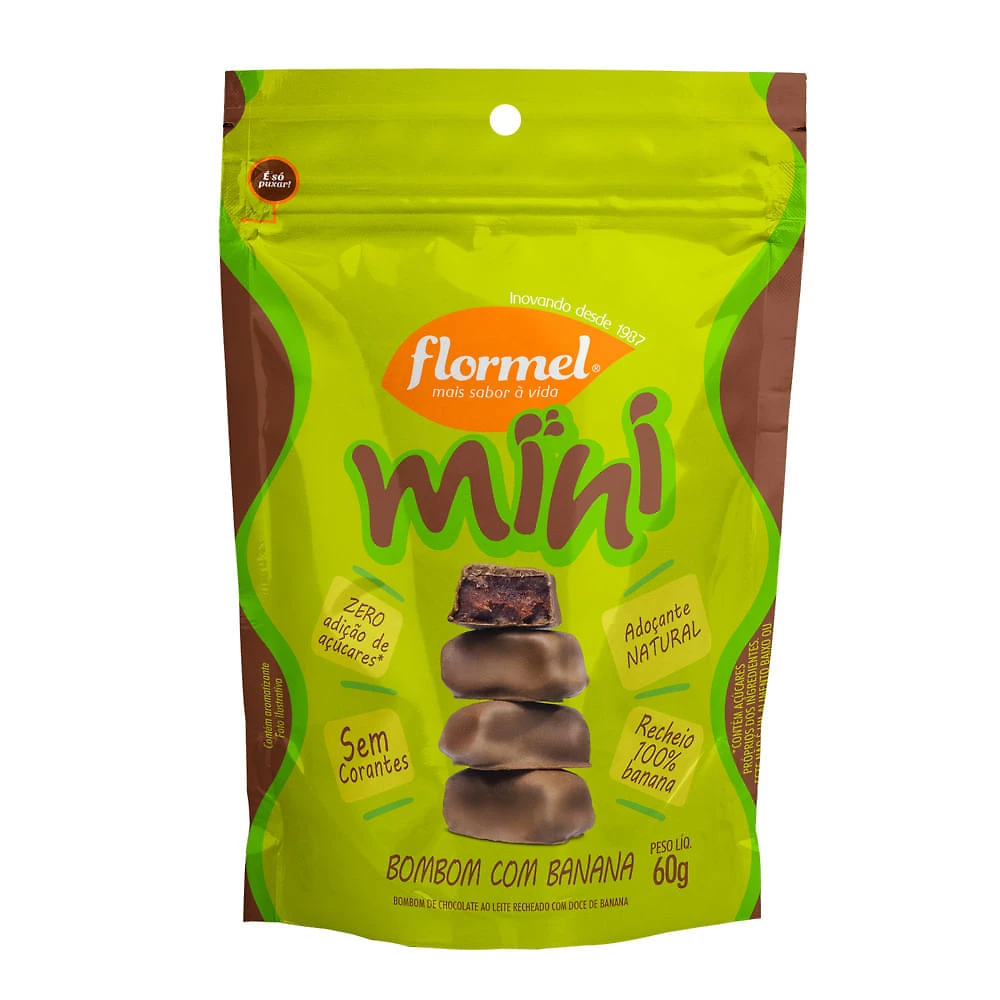 Mini Bombom com Banana Flormel 60g