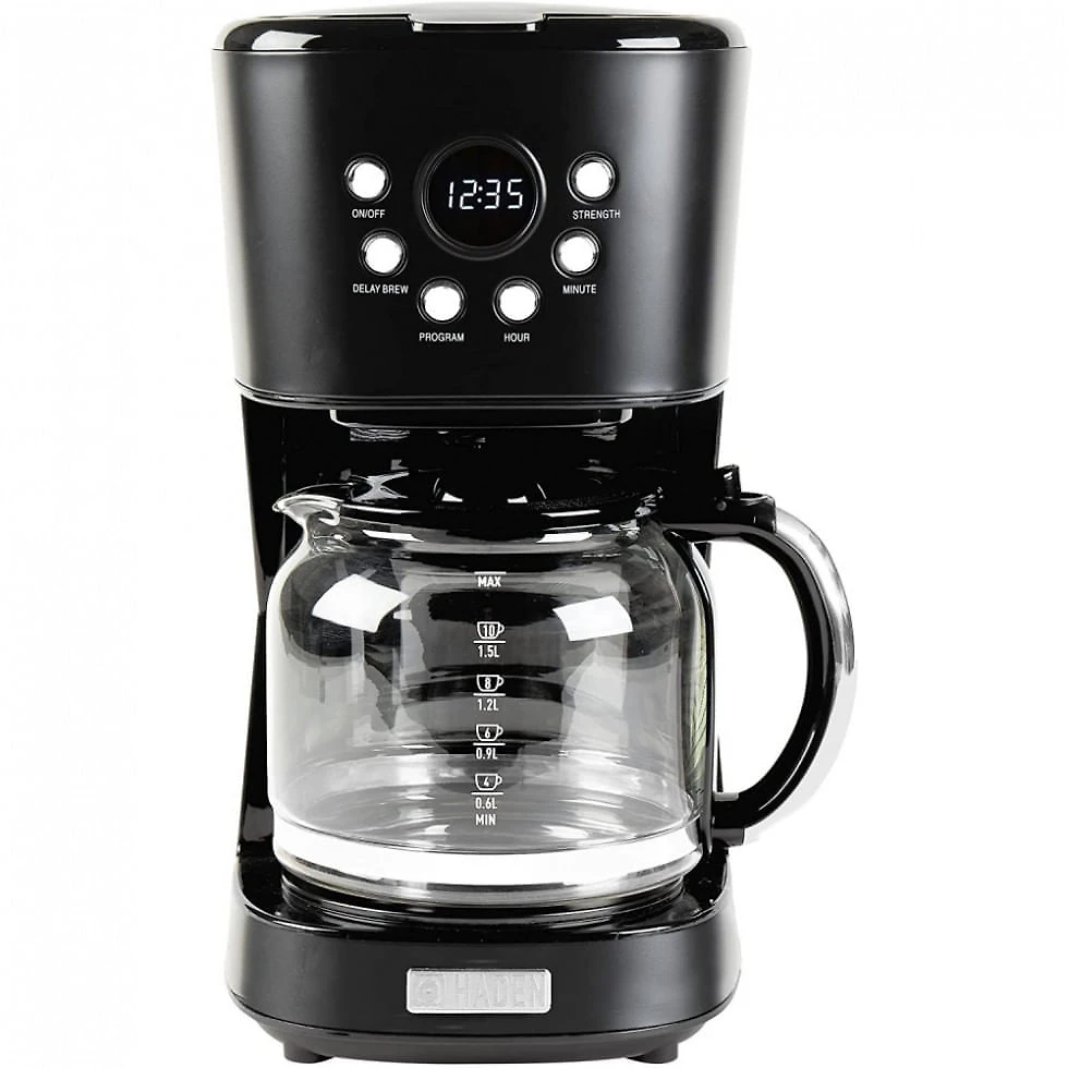 Cafeteira Programável 12 xícaras, 110V 900W, HADEN 75098, Preta