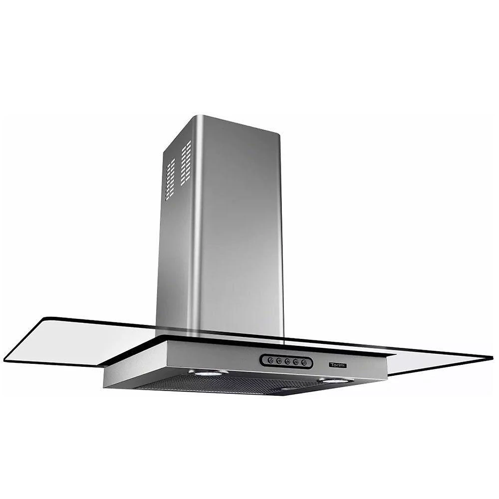 Coifa de Parede 90cm Vidro Reto Terim Inox 220V