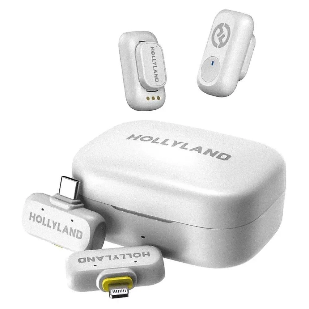 Microfone Lapela sem Fio Lark A1 USB-C Lightning com Áudio Profissional Alcance 200m Branco