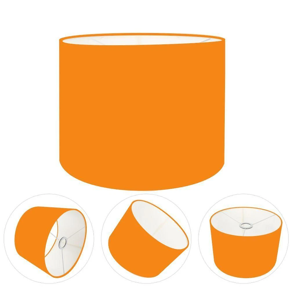 Cúpula Abajur Cilíndrica Cp-7012 ø30x25cm Laranja