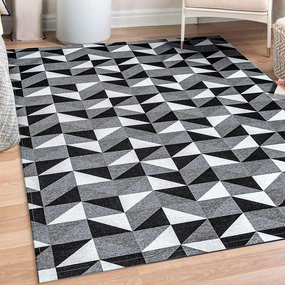 Tapete Em Tecido Jacquard Com Látex 1,35 M X 1,00 M 75% Algodão, 25% Poliéster - Dallas Preto