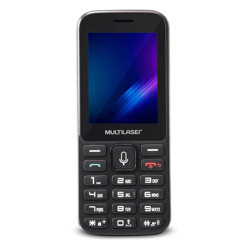 Miniatura Celular Multilaser Zapp Ii 2,4 Pol, Conexão 3G 512Mb, Preto,